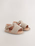 Neutral Leather Baby Sandals (0-2mths) - Size Up To 3 Months (50 - 62cm) - Neutral