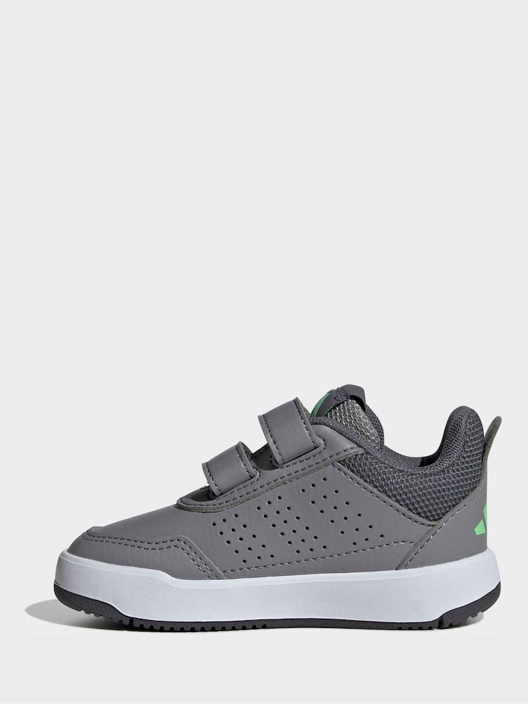 adidas Grey Hook and Loop Tensaur Sport 3.0 Infant Trainers