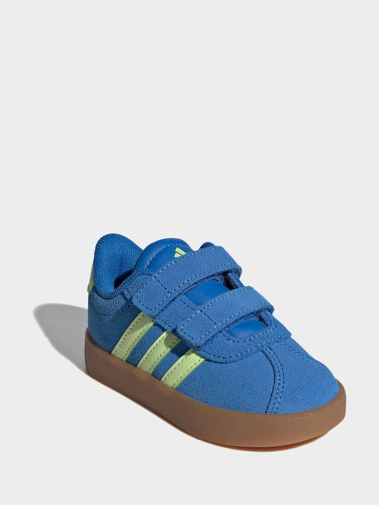 adidas Blue VL Court 3.0 Hook and Loop Infant Trainers