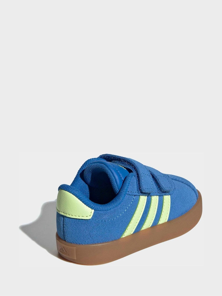 adidas Blue VL Court 3.0 Hook and Loop Infant Trainers