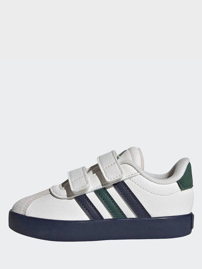 adidas White VL Court 3.0 Hook and Loop Infant Trainers