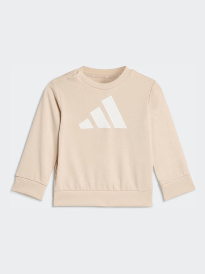 adidas Brown Essentials Infant Kids Sweatshirt &amp; Joggers Set