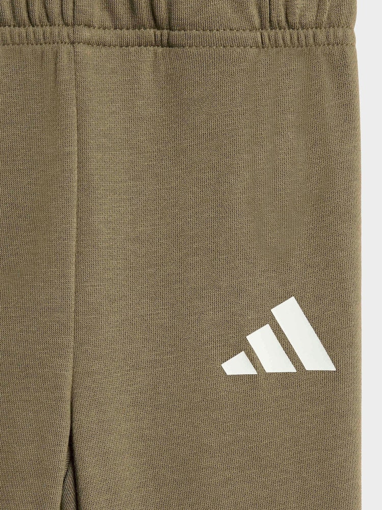 adidas Brown Essentials Infant Kids Sweatshirt &amp; Joggers Set