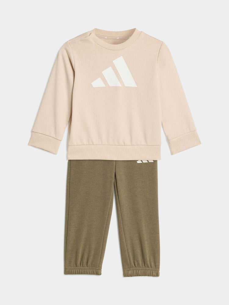 adidas Brown Essentials Infant Kids Sweatshirt &amp; Joggers Set