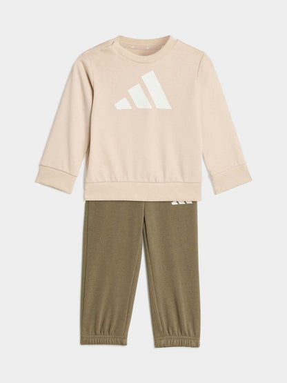 adidas Brown Essentials Infant Kids Sweatshirt &amp; Joggers Set