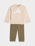 adidas Brown Essentials Infant Kids Sweatshirt & Joggers Set