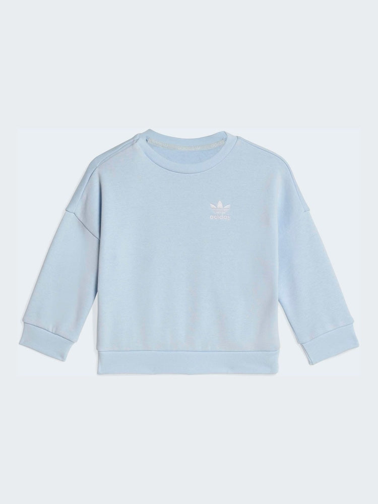 adidas Originals Blue Oversized Sweatshirt and Jogger Infant Set