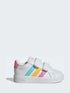 adidas White/Multi Grand Court 3.0 Infant Trainers