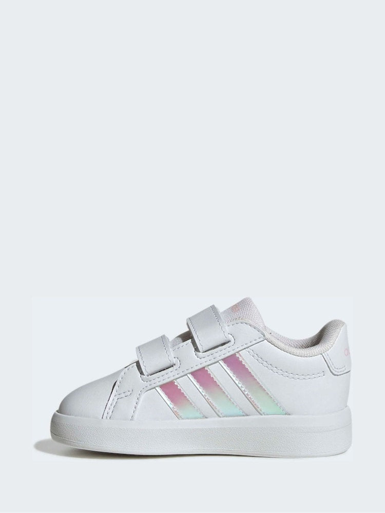 adidas White Grand Court 3.0 Infant Trainers