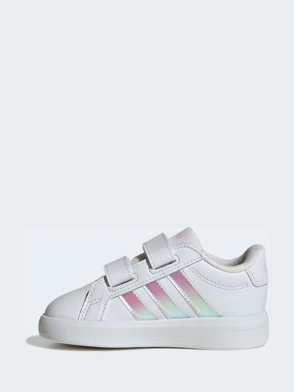 adidas White Grand Court 3.0 Infant Trainers