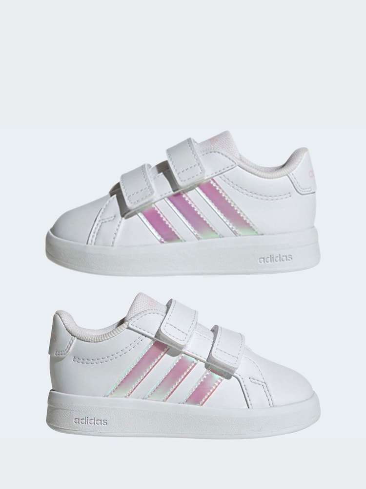 adidas White Grand Court 3.0 Infant Trainers