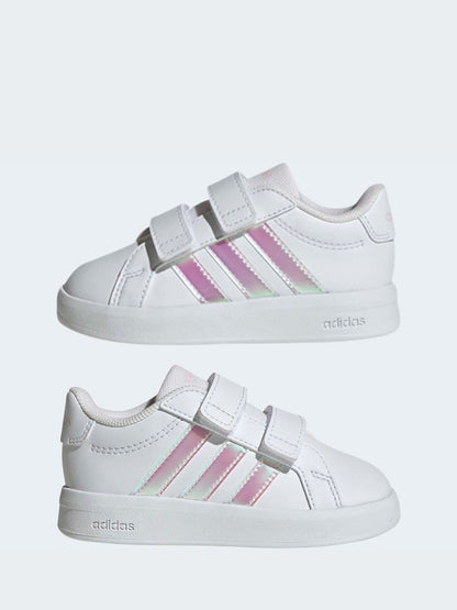 adidas White Grand Court 3.0 Infant Trainers