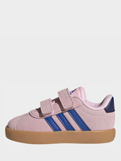 adidas Pink VL Court 3.0 Hook and Loop Infant Trainers