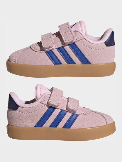 adidas Pink VL Court 3.0 Hook and Loop Infant Trainers