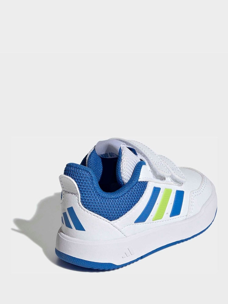 adidas White/Blue Hook and Loop Tensaur Sport 3.0 Infant Trainers