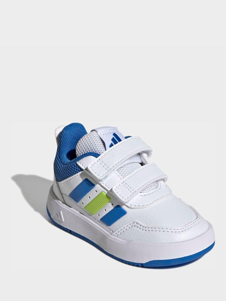 adidas White/Blue Hook and Loop Tensaur Sport 3.0 Infant Trainers