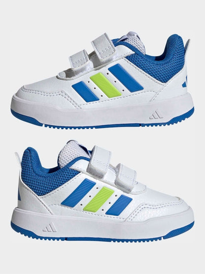 adidas White/Blue Hook and Loop Tensaur Sport 3.0 Infant Trainers