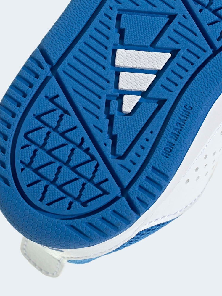 adidas White/Blue Hook and Loop Tensaur Sport 3.0 Infant Trainers