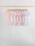 Pink 7 Pack Short Sleeve Baby Bodysuit