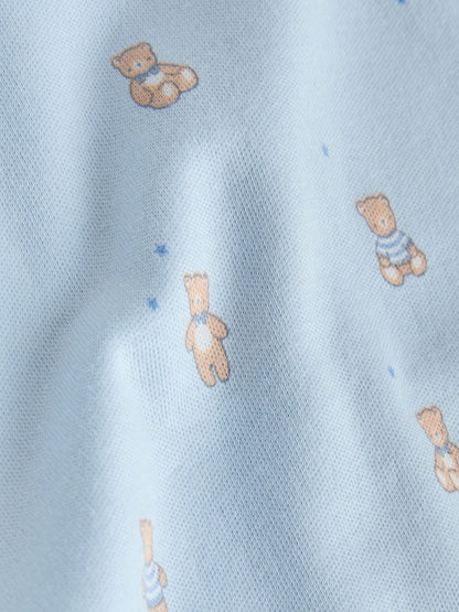 Blue 7 Pack Long Sleeved Baby Bear Bodysuit