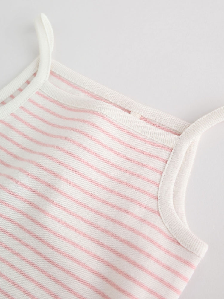 Pink Vest Baby Bodysuits 5 Pack