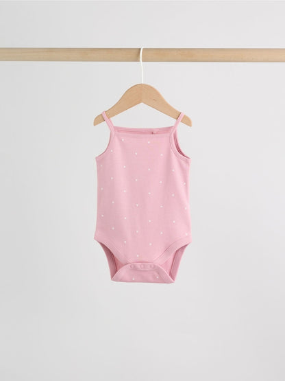 Pink Vest Baby Bodysuits 5 Pack
