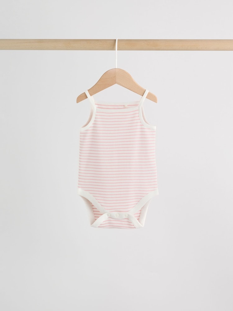 Pink Vest Baby Bodysuits 5 Pack