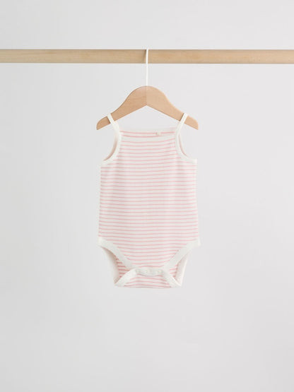 Pink Vest Baby Bodysuits 5 Pack