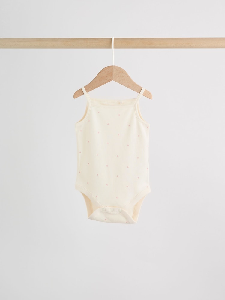 Pink Vest Baby Bodysuits 5 Pack
