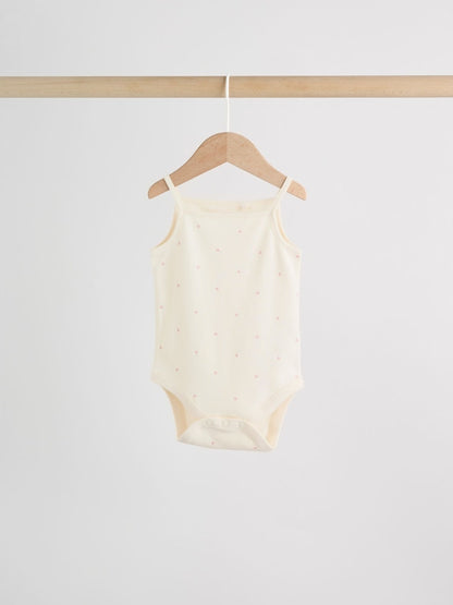 Pink Vest Baby Bodysuits 5 Pack
