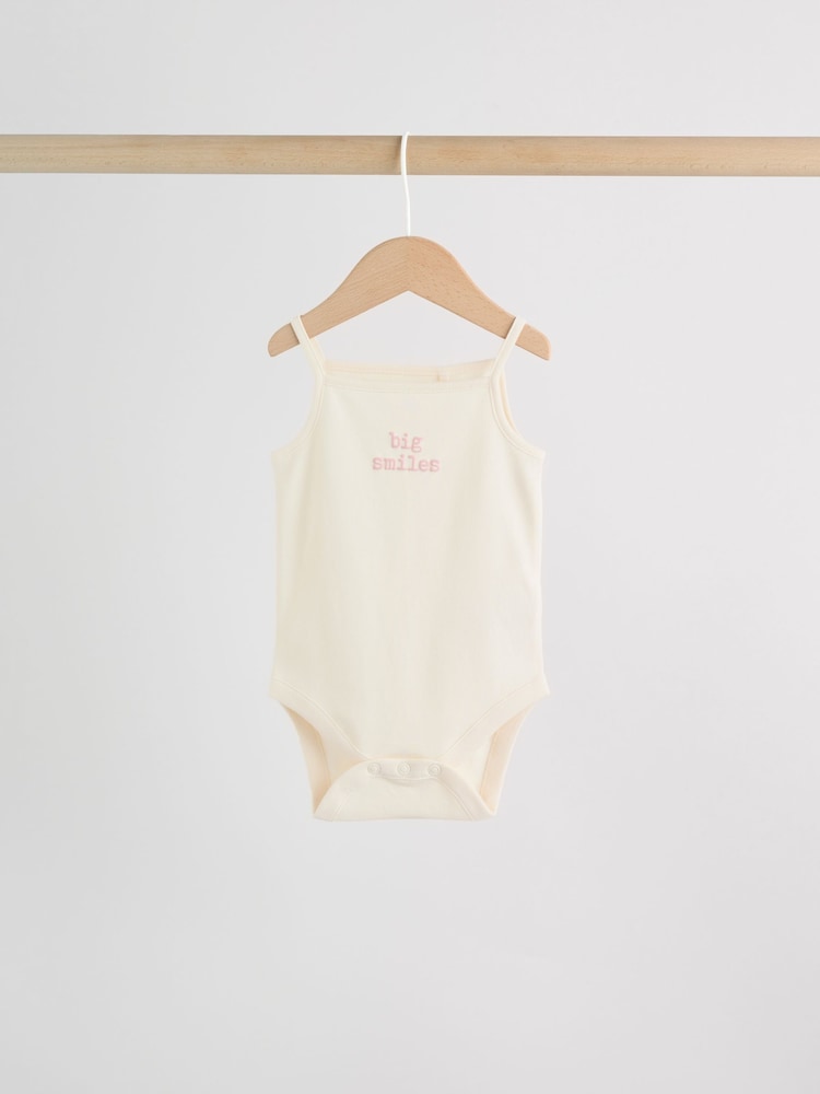 Pink Vest Baby Bodysuits 5 Pack