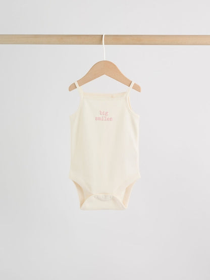 Pink Vest Baby Bodysuits 5 Pack
