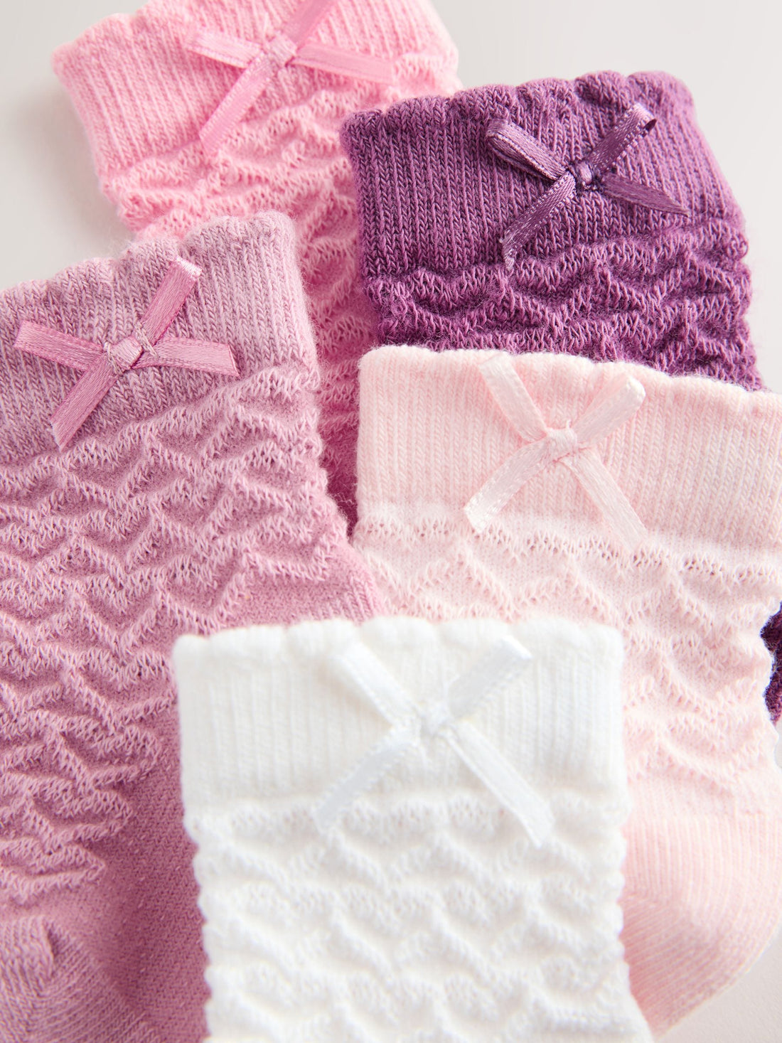 Pink Baby Socks 5 Pack - Size 50cm (First Size)