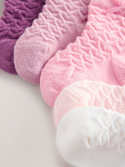 Pink Baby Socks 5 Pack - Size 50cm (First Size)