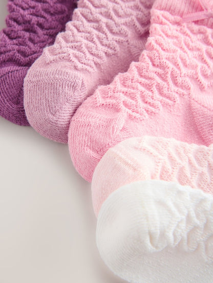 Pink Baby Socks 5 Pack - Size 50cm (First Size)