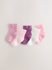 Pink Baby Socks 5 Pack - Size 50cm (First Size)
