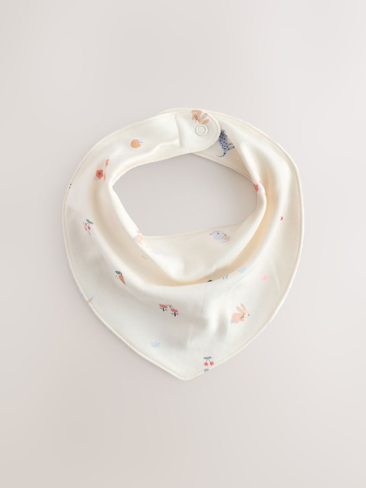 Multi Pastel Character Baby Dribble Bibs 5 Pack