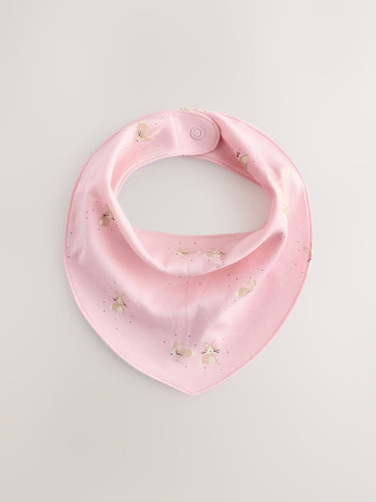 Multi Pastel Character Baby Dribble Bibs 5 Pack