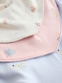 Multi Pastel Character Baby Dribble Bibs 5 Pack - Size One