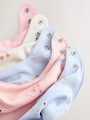 Multi Pastel Character Baby Dribble Bibs 5 Pack - Size One