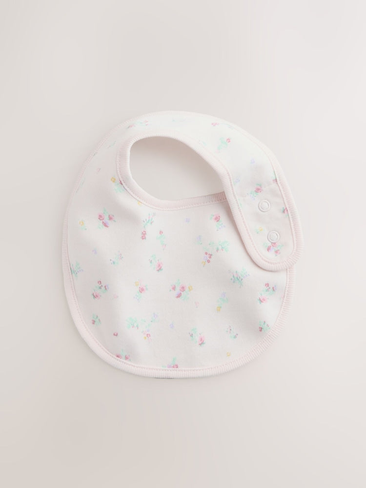 Pink/White Baby Bibs 5 Pack