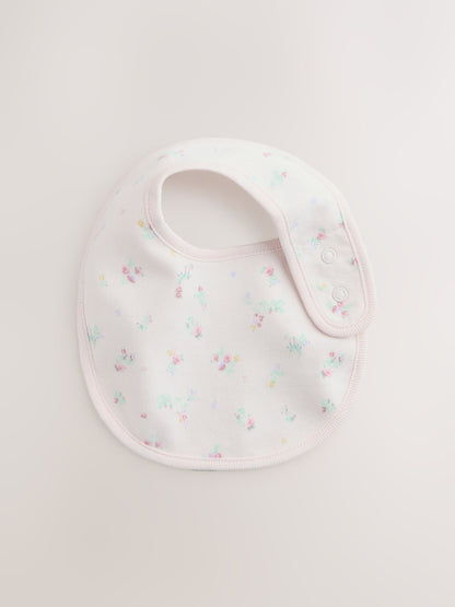 Pink/White Baby Bibs 5 Pack