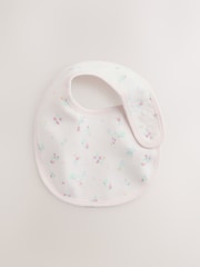 Pink/White Baby Bibs 5 Pack - Size One