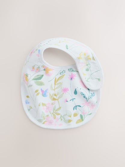 Pink/White Baby Bibs 5 Pack
