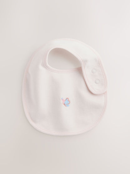 Pink/White Baby Bibs 5 Pack