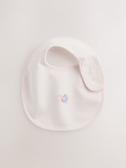 Pink/White Baby Bibs 5 Pack - Size One