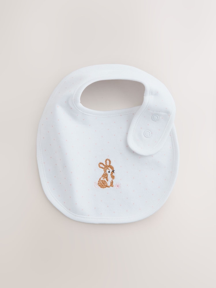 Pink/White Baby Bibs 5 Pack