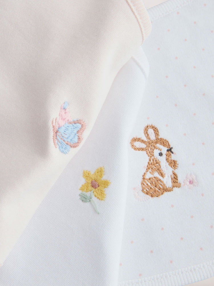 Pink/White Baby Bibs 5 Pack - Size One