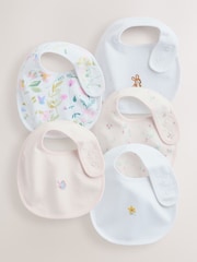 Pink/White Baby Bibs 5 Pack - Size One