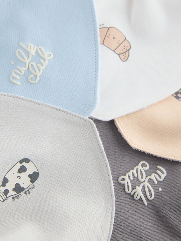 Blue Milk Club Baby Bibs 5 Pack - Size One